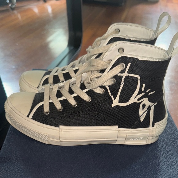 Dior Monochrome High-Top Sneakers - Picture 1 of 11